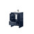 Lexora Lafarre 24 inch W x 20 in D Navy Blue Bath Vanity Cabinet, Cultured Marble Top and Gun Metal Faucet Set - LVLF24SNB303