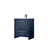 Lexora Lafarre 30 inch W x 20 in D Navy Blue Bath Vanity Cabinet, White Quartz Top and Gun Metal Faucet Set - LVLF30SNB203