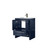 Lexora Lafarre 30 inch W x 20 in D Navy Blue Bath Vanity Cabinet, White Quartz Top and Gun Metal Faucet Set - LVLF30SNB203