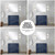 Lexora Lafarre 36 inch W x 20 in D Navy Blue Bath Vanity Cabinet, White Quartz Top and Chrome Faucet Set - LVLF36SNB201