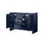 Lexora Lafarre 48 inch W x 20 in D Navy Blue Double Sink Vanity Cabinet and White Quartz Top - LVLF48DNB200