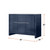 Lexora Lafarre 48 inch W x 20 in D Navy Blue Double Sink Vanity Cabinet and White Quartz Top - LVLF48DNB200