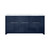 Lexora Lafarre 72 inch W x 20 in D Navy Blue Double Sink Vanity Cabinet and White Quartz Top - LVLF72DNB200