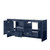 Lexora Lafarre 72 inch W x 20 in D Navy Blue Double Sink Vanity Cabinet and Cultured Marble Top - LVLF72DNB300