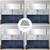 Lexora Lafarre 80 inch W x 20 in D Navy Blue Double Sink Vanity Cabinet, Cultured Marble Top and 70 in Mirror - LVLF80DNB310