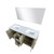 Lexora Lafarre 60 inch W x 20 in D Rustic Acacia Double Sink Vanity Cabinet, Cultured Marble Top and 55 in Mirror - LVLF60DRA310