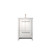 Lexora Lafarre 24 inch W x 20 in D White Bath Vanity Cabinet, Cultured Marble Top and Rose Gold Faucet Set - LVLF24SW304