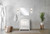 Lexora Lafarre 30 inch W x 20 in D White Bath Vanity Cabinet, Cultured Marble Top and Brushed Nickel Faucet Set - LVLF30SW302