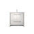Lexora Lafarre 36 inch W x 20 in D White Bath Vanity Cabinet, Cultured Marble Top and Chrome Faucet Set - LVLF36SW301