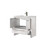 Lexora Lafarre 36 inch W x 20 in D White Bath Vanity Cabinet, Cultured Marble Top and Gun Metal Faucet Set - LVLF36SW303
