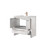 Lexora Lafarre 36 inch W x 20 in D White Bath Vanity Cabinet, Cultured Marble Top and Rose Gold Faucet Set - LVLF36SW304