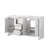 Lexora Lafarre 60 inch W x 20 in D White Double Sink Vanity Cabinet and Cultured Marble Top - LVLF60DW300
