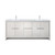 Lexora Lafarre 80 inch W x 20 in D White Double Sink Vanity Cabinet, Cultured Marble Top and Chrome Faucet Set - LVLF80DW301