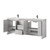 Lexora Lafarre 80 inch W x 20 in D White Double Sink Vanity Cabinet, Cultured Marble Top and Gun Metal Faucet Set - LVLF80DW303