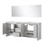Lexora Lafarre 80 inch W x 20 in D White Double Sink Vanity Cabinet, Cultured Marble Top and 70 in Mirror - LVLF80DW310