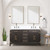 Lexora Laurel 60 inch W Brown Oak Double Sink Vanity Cabinet - LVL60DK000