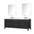 Lexora Laurel 84 inch W Brown Oak Double Sink Vanity Cabinet - LVL84DK000