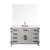 Lexora Laurel 48 inch W White Oak Vanity Cabinet, Cultured Marble Top, Faucet Set, and 46 in Mirror - LVL48SM311