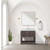 Lexora Norwalk 36 inch W Brown Oak Vanity Cabinet and Carrara Marble Top - LVN36SK100