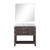 Lexora Norwalk 36 inch W Brown Oak Vanity Cabinet Carrara Marble Countertop and 34 in Mirror - LVN36SK110