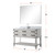 Lexora Norwalk 48 inch W White Oak Vanity Cabinet, Carrara Marble Top, Faucet Set, and 46 in Mirror - LVN48SM111