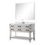 Lexora Norwalk 48 inch W White Oak Vanity Cabinet, Cultured Marble Top, Faucet Set, and 46 in Mirror - LVN48SM311