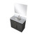 Lexora Abbey 36 inch W Black Oak Vanity Cabinet Carrara Marble Countertop, 34 in Mirror and Faucet Set - LVA36SJ111