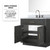 Lexora Abbey 36 inch W Black Oak Vanity Cabinet Carrara Marble Countertop, 34 in Mirror and Faucet Set - LVA36SJ111