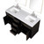 Lexora Abbey 60 inch W Black Oak Double Sink Vanity Cabinet, Cultured Marble Top, Faucet Set, and 28 in Mirrors - LVA60DJ311