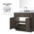 Lexora Abbey 36 inch W Brown Oak Vanity Cabinet Carrara Marble Countertop, 34 in Mirror and Faucet Set - LVA36SK111