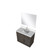Lexora Abbey 36 inch W Brown Oak Vanity Cabinet White Quartz Countertop, 34 in Mirror and Faucet Set - LVA36SK211