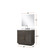 Lexora Abbey 36 inch W Brown Oak Vanity Cabinet White Quartz Countertop, 34 in Mirror and Faucet Set - LVA36SK211