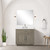 Lexora Abbey 36 inch W Grey Oak Vanity Cabinet White Quartz Countertop, 34 in Mirror and Faucet Set - LVA36SR211