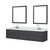 Lexora Castor 80 inch W Black Double Sink Wall Hung Vanity Cabinet, Cultured Marble Top, Faucet Set, and 36 in Mirrors - LVC80DL311