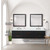 Lexora Castor 80 inch W Black Double Sink Wall Hung Vanity Cabinet, Cultured Marble Top, Faucet Set, and 36 in Mirrors - LVC80DL311