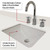 Lexora Castor 84 inch W Black Double Sink Wall Hung Vanity Cabinet, Cultured Marble Top, Faucet Set, and 36 in Mirrors - LVC84DL311