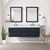 Lexora Castor 60 inch W Blue Double Sink Wall Hung Vanity Cabinet, Cultured Marble Top, Faucet Set, and 28 in Mirrors - LVC60DE311