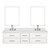 Lexora Castor 72 inch W White Double Sink Wall Hung Vanity Cabinet, White Quartz Top, Faucet Set, and 34 in Mirrors - LVC72DA211