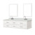 Lexora Castor 72 inch W White Double Sink Wall Hung Vanity Cabinet, White Quartz Top, Faucet Set, and 34 in Mirrors - LVC72DA211