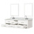 Lexora Castor 72 inch W White Double Sink Wall Hung Vanity Cabinet, White Quartz Top, Faucet Set, and 34 in Mirrors - LVC72DA211
