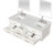 Lexora Castor 72 inch W White Double Sink Wall Hung Vanity Cabinet, White Quartz Top, Faucet Set, and 34 in Mirrors - LVC72DA211