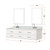 Lexora Castor 72 inch W White Double Sink Wall Hung Vanity Cabinet, White Quartz Top, Faucet Set, and 34 in Mirrors - LVC72DA211