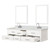 Lexora Castor 72 inch W White Double Sink Wall Hung Vanity Cabinet, Cultured Marble Top, Faucet Set, and 34 in Mirrors - LVC72DA311