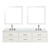 Lexora Castor 80 inch W White Double Sink Wall Hung Vanity Cabinet, White Quartz Top, Faucet Set, and 36 in Mirrors - LVC80DA211
