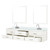 Lexora Castor 80 inch W White Double Sink Wall Hung Vanity Cabinet, White Quartz Top, Faucet Set, and 36 in Mirrors - LVC80DA211