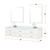 Lexora Castor 80 inch W White Double Sink Wall Hung Vanity Cabinet, White Quartz Top, Faucet Set, and 36 in Mirrors - LVC80DA211