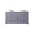 Lexora Dukes 60 in. W Dark Grey Double Sink Vanity Cabinet, Cultured Marble Top, and Faucet Set - LVD60DB301