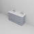 Lexora Dukes 60 in. W Dark Grey Double Sink Vanity Cabinet, Cultured Marble Top, and Faucet Set - LVD60DB301