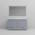 Lexora Dukes 60 in. W Dark Grey Double Sink Vanity Cabinet, Cultured Marble Top, and 58 in. Mirror - LVD60DB310