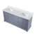 Lexora Dukes 72 in. W Dark Grey Double Sink Vanity Cabinet and Cultured Marble Top - LVD72DB300